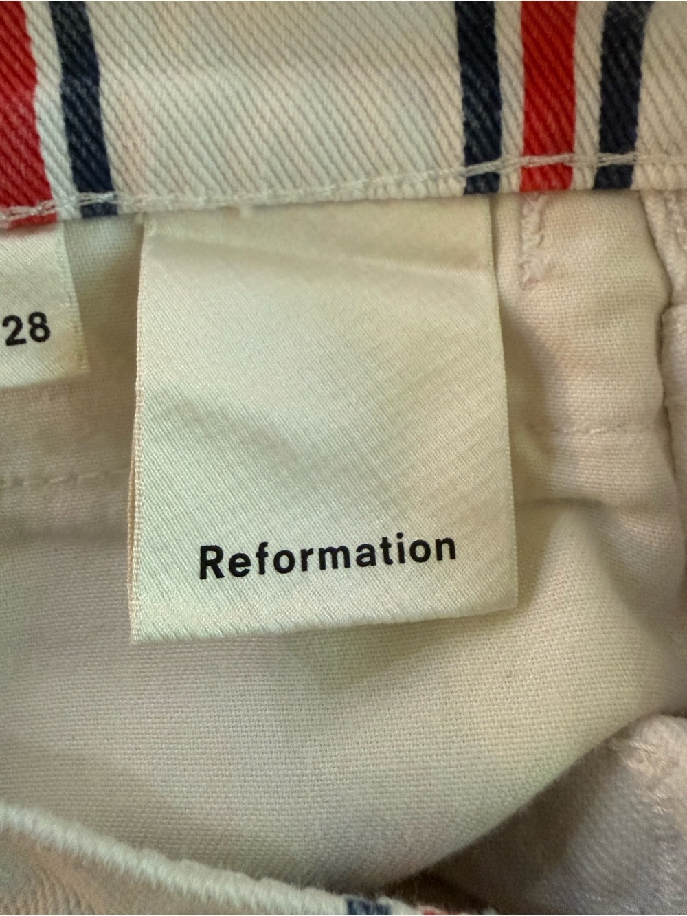 Reformation Roper Jeans in the Grenada Stripe, Size 28 - Picture 9 of 9